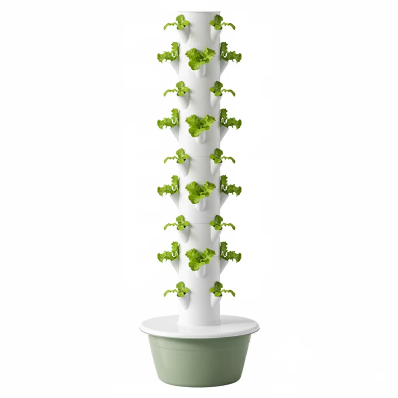 Hydroponic Tower Planter - 9層式水耕栽培タワー栽培システム、イチゴ栽培プランターガーデン、垂直栽培水耕タワー