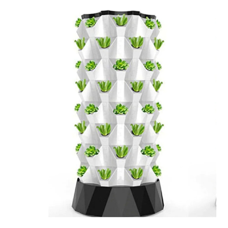 Hydroponic Tower Planter - 垂直栽培タワー、パイナップル水耕栽培システム、6層、48株用エアロポニックス栽培プランター