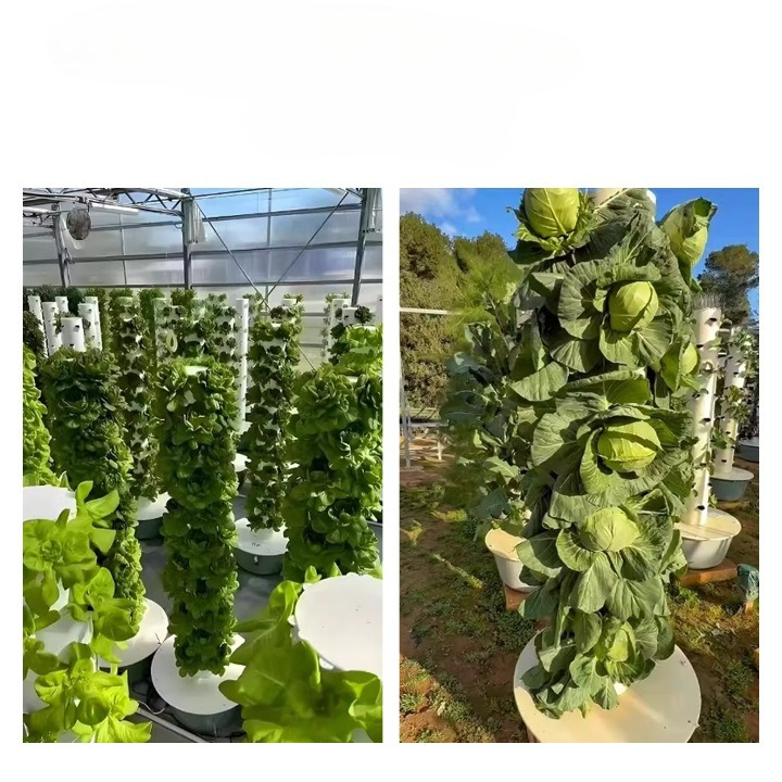 Hydroponic Tower Planter - LED育成ライト付き水耕栽培タワー 垂直無土壌栽培装置 水耕栽培システム インテリジェントタイマー式野菜栽培機