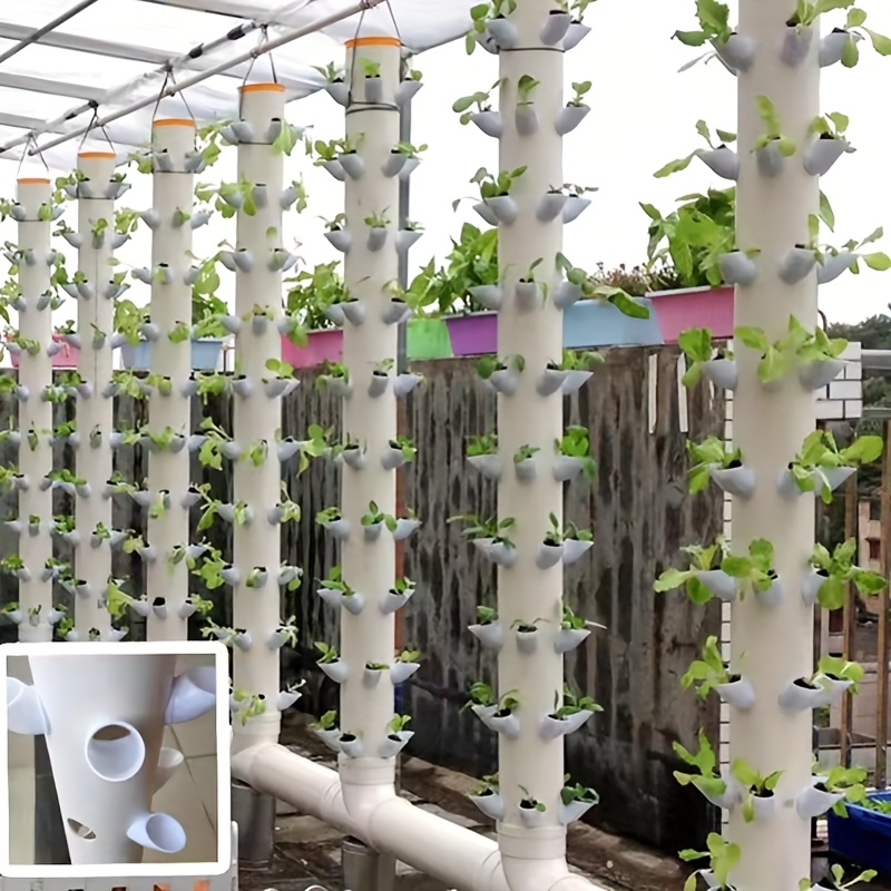 Hydroponic Tower Planter - 10 セット DIY 水耕ポット水耕栽培垂直タワー野菜イチゴ栽培システムタワー水耕栽培土壌レスデバイス