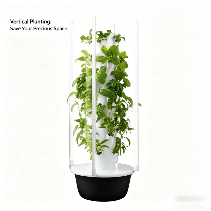 5層式スペースツリー水耕栽培タワー 室内スマート野菜ハーブプ - Hydroponic Tower Planter のレビューと価格