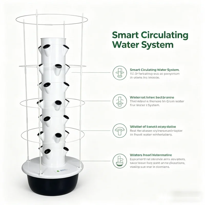 スペースツリー垂直水耕栽培タワー スマートホーム野菜栽培器  - Hydroponic Tower Planter のレビューと価格
