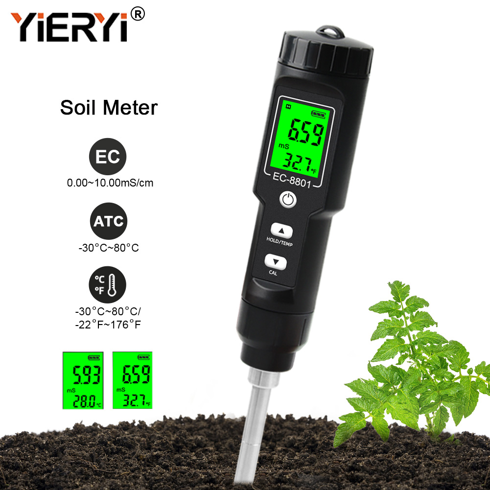 Yieryi EC/TEMP 土壌テスター 0.00-10. - Ec Meter Digital のレビューと価格