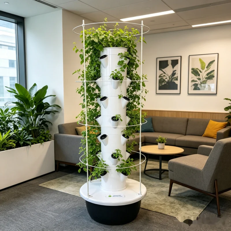 9層エアロポニック水耕栽培野菜プランター、トレリス付きスマー - Hydroponic Tower Planter のレビューと価格