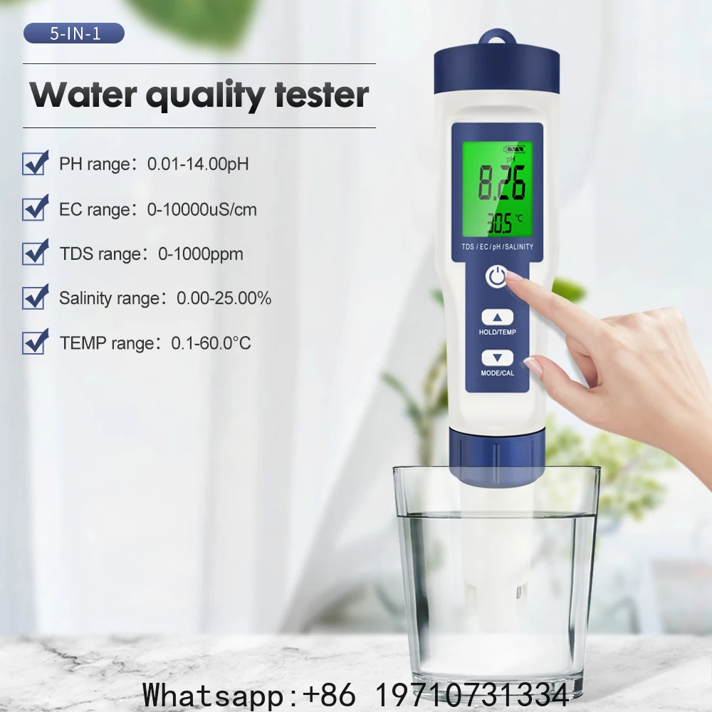 5 in 1 デジタル PH メーター TDS EC 塩分温 - Ec Meter Digital のレビューと価格