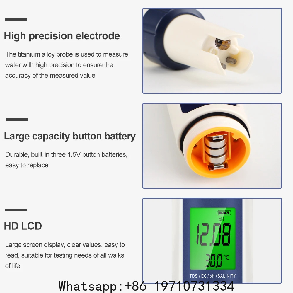 5 in 1 デジタル PH メーター TDS EC 塩分温 - Ec Meter Digital のレビューと価格