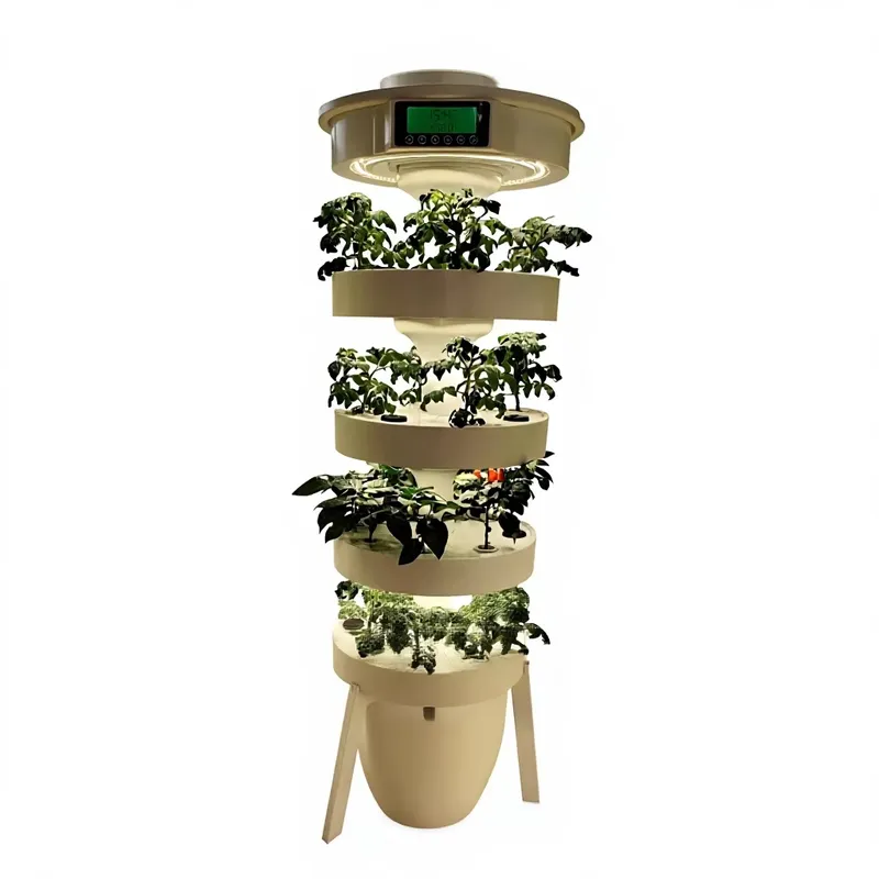 家庭用室内スマート垂直タワープランター「Hezhou Int - Hydroponic Tower Planter のレビューと価格