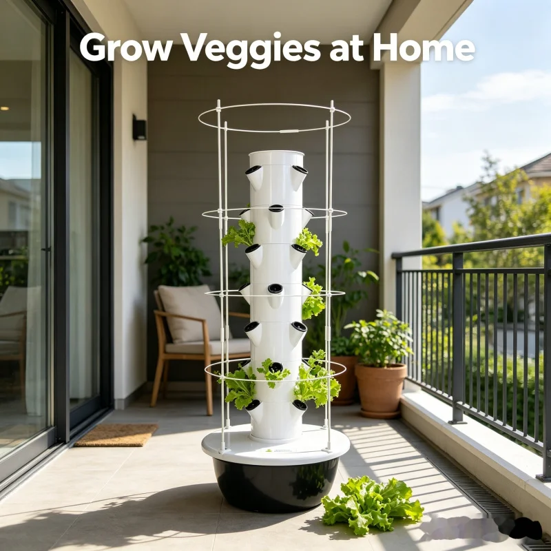 スマート垂直水耕栽培タワー屋内庭園システム - 家庭用野菜ハ - Hydroponic Tower Planter のレビューと価格
