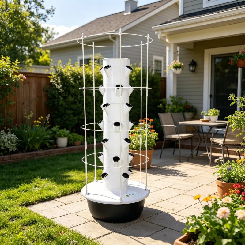 スペースツリー5層式垂直水耕栽培タワー 室内スマート野菜プラ - Hydroponic Tower Planter のレビューと価格
