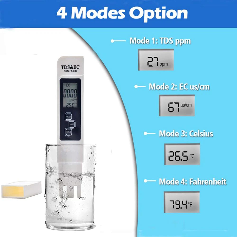 デジタル TDS EC 水質テスターメーター多機能 PPM  - Ec Meter Digital のレビューと価格