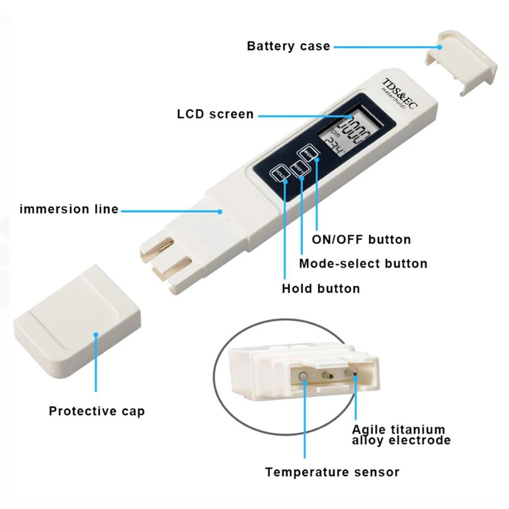 デジタル TDS EC 水質テスターメーター多機能 PPM  - Ec Meter Digital のレビューと価格