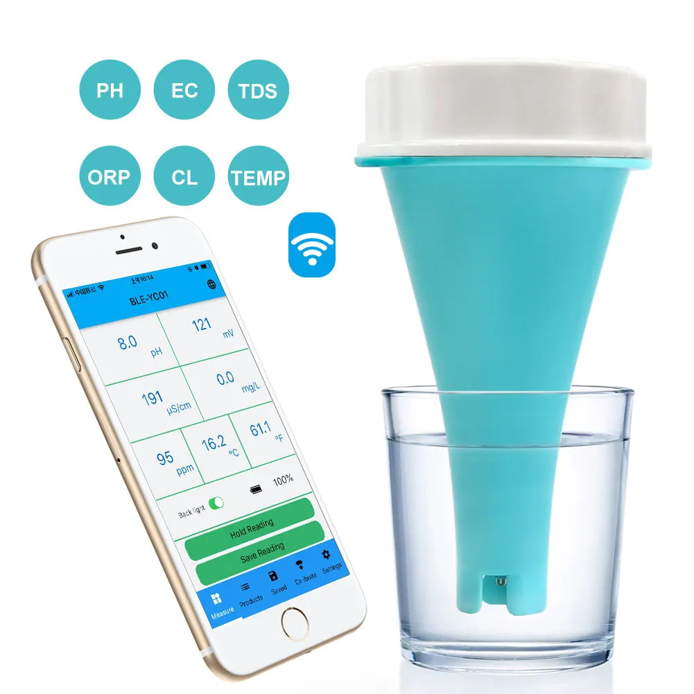 6 in 1 水質検査メーター APP オンラインモニター  - Ec Meter Digital のレビューと価格