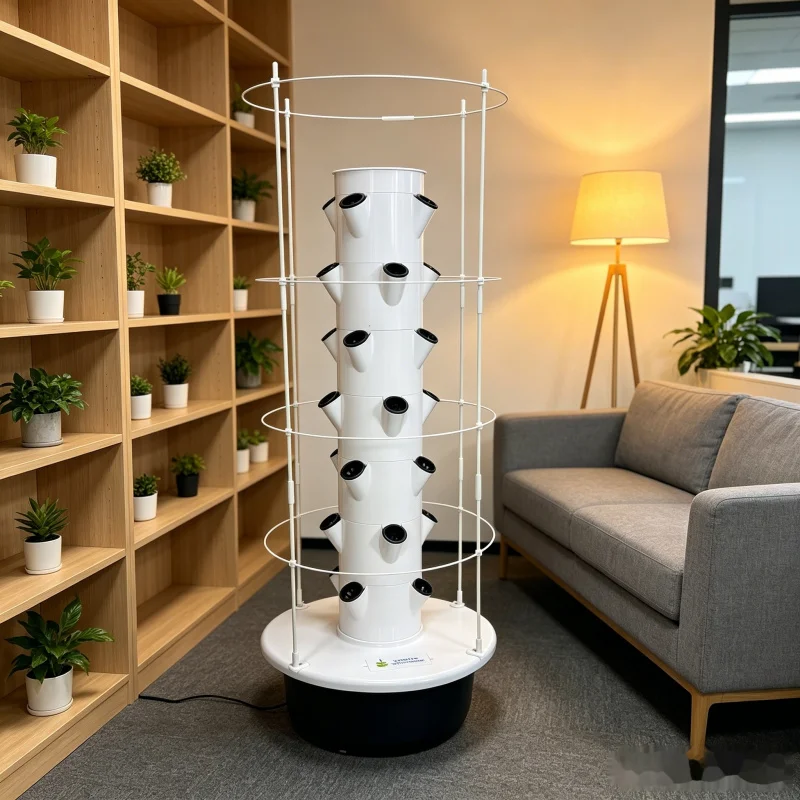 5層式スペースツリー垂直水耕栽培タワー、スマート野菜プランタ - Hydroponic Tower Planter のレビューと価格