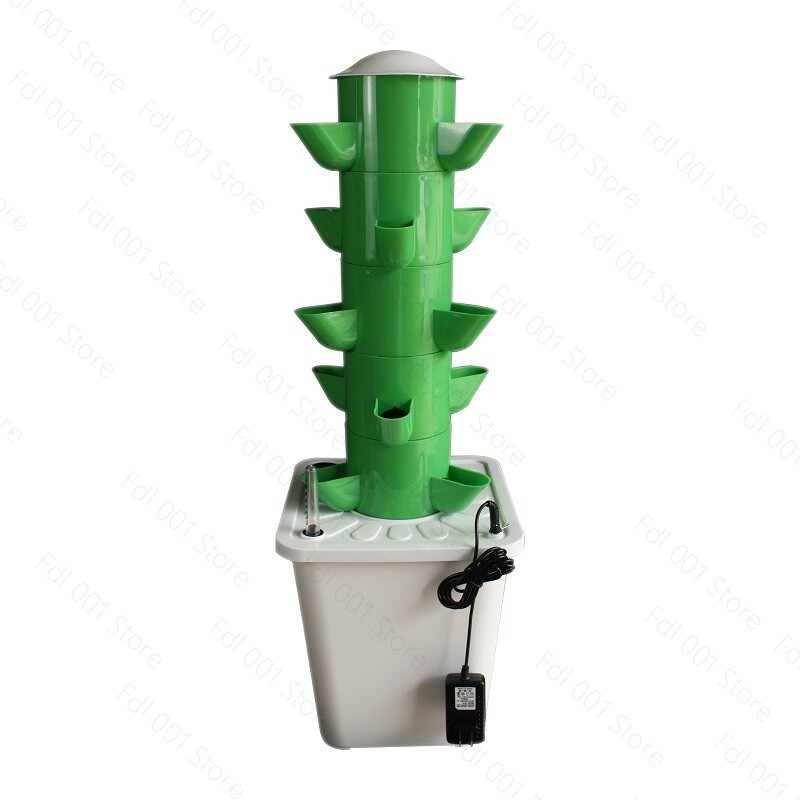 6段式水耕栽培垂直タワー 室内バルコニーミニ土耕栽培システム - Hydroponic Tower Planter のレビューと価格
