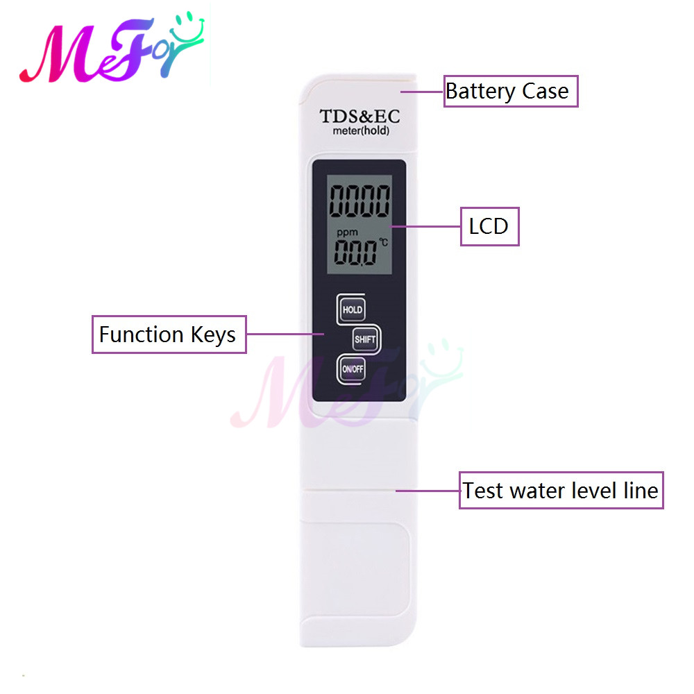 トリプルTDS EC計  温度テスター  デジタル水質純度測 - Ec Meter Digital のレビューと価格
