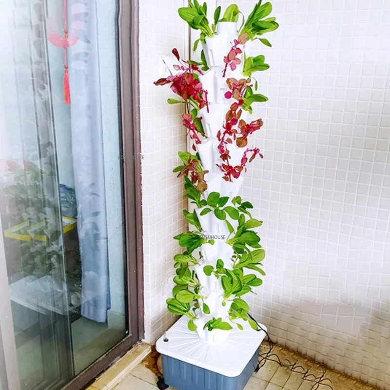 温室庭園土を使わない栽培タワー垂直水耕栽培システム日本式園芸 - Hydroponic Tower Planter のレビューと価格