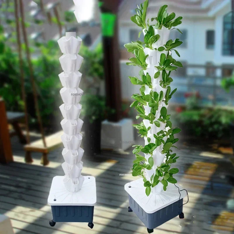 温室庭園土を使わない栽培タワー垂直水耕栽培システム日本式園芸 - Hydroponic Tower Planter のレビューと価格