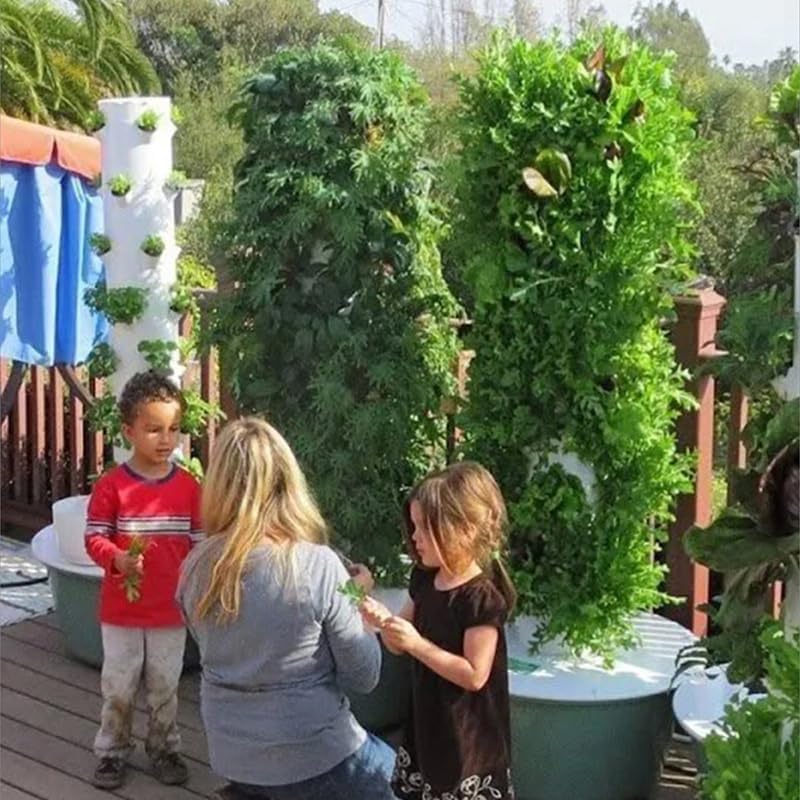 垂直水耕栽培タワー エアロポニックタワー 果物と野菜用 9層 - Hydroponic Tower Planter のレビューと価格